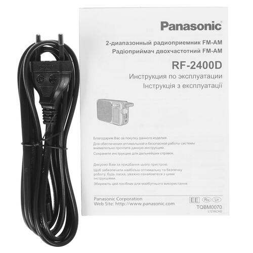Купить Радиоприемник Panasonic RF-2400DEE-K черный  1272796. Характеристики, отзывы и цены в Донецке