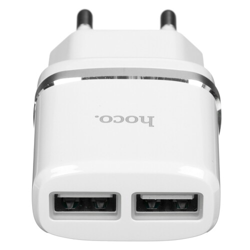 Купить Сетевое зарядное устройство Hoco C12 Smart белый  9037649. Характеристики, отзывы и цены в Донецке