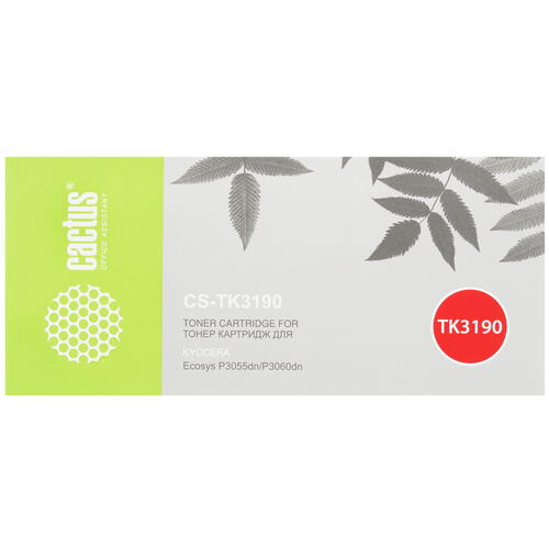 Купить Тонер-картридж лазерный Cactus CS-TK3190 черный, с чипом  1327516. Характеристики, отзывы и цены в Донецке
