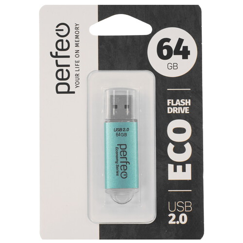 Купить Память USB Flash 64 ГБ Perfeo E01 Economy Series [PF-E01G064ES]  9209158. Характеристики, отзывы и цены в Донецке