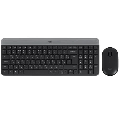 Купить Клавиатура+мышь беспроводная   Logitech Slim Wireless Desktop MK470 черный  5472000. Характеристики, отзывы и цены в Донецке