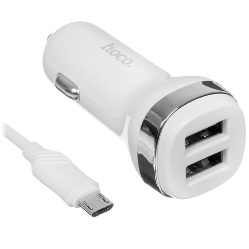 Купить Автомобильное ЗУ Hoco Z40 белый  9237902. Характеристики, отзывы и цены в Донецке