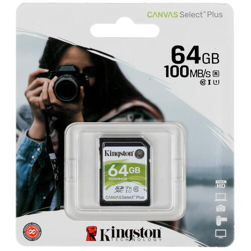 Купить Карта памяти Kingston Canvas Select Plus SDXC 64 ГБ [SDS2/64GB]  1664077. Характеристики, отзывы и цены в Донецке