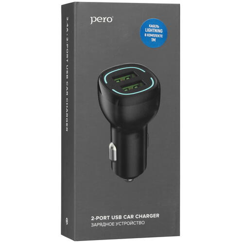 Купить Автомобильное ЗУ Pero AC04 черный  9036425. Характеристики, отзывы и цены в Донецке