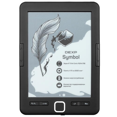 Купить 6" Электронная книга DEXP S4 Symbol черный  5048656. Характеристики, отзывы и цены в Донецке