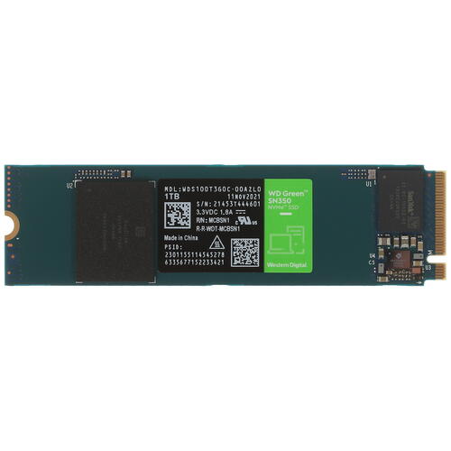 Купить 1000 ГБ M.2 NVMe накопитель WD Green SN350 [WDS100T3G0C]  5073133. Характеристики, отзывы и цены в Донецке