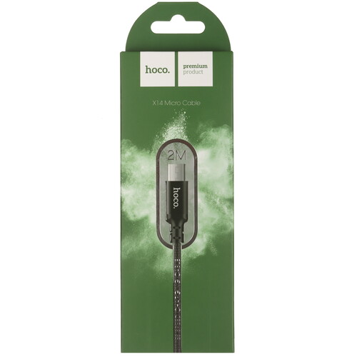 Купить Кабель круглый Hoco micro USB - USB 2.0 Type-A черный 2 м  5470814. Характеристики, отзывы и цены в Донецке