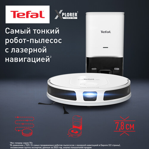 Купить Робот-пылесос Tefal RG8497WH белый  9250470. Характеристики, отзывы и цены в Донецке