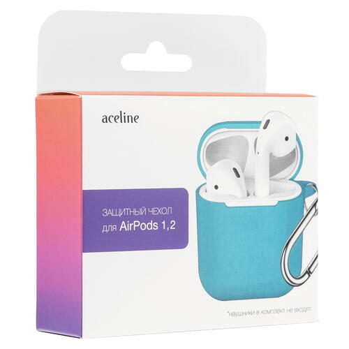 Купить Чехол Aceline для Apple AirPods, Apple AirPods 2, голубой  5427116. Характеристики, отзывы и цены в Донецке