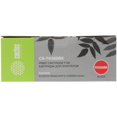 Купить Картридж лазерный Cactus CS-TK560BK черный, с чипом  7937092. Характеристики, отзывы и цены в Донецке