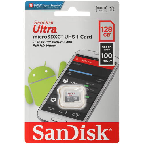 Купить Карта памяти SanDisk Ultra microSDXC 128 ГБ [SDSQUNR-128G-GN6MN]  4778012. Характеристики, отзывы и цены в Донецке