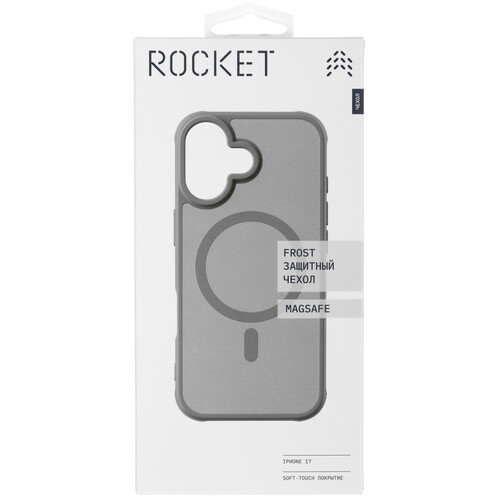 Купить Накладка  Rocket Frost для Apple iPhone 17 серый  5639063. Характеристики, отзывы и цены в Донецке