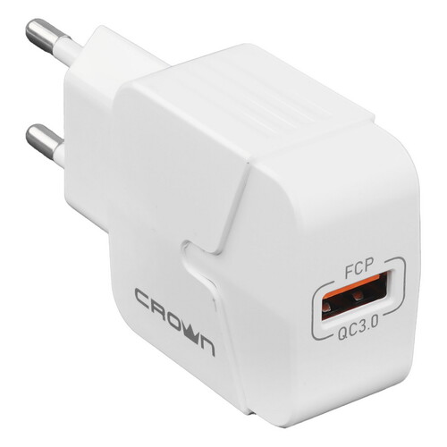 Купить Сетевое зарядное устройство Crown CMWC-3030F белый  5479768. Характеристики, отзывы и цены в Донецке