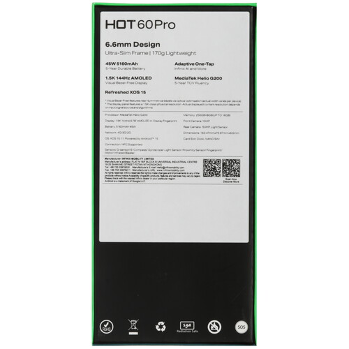 Купить 6.78" Смартфон Infinix HOT 60 Pro 256 ГБ серебристый  5637516. Характеристики, отзывы и цены в Донецке