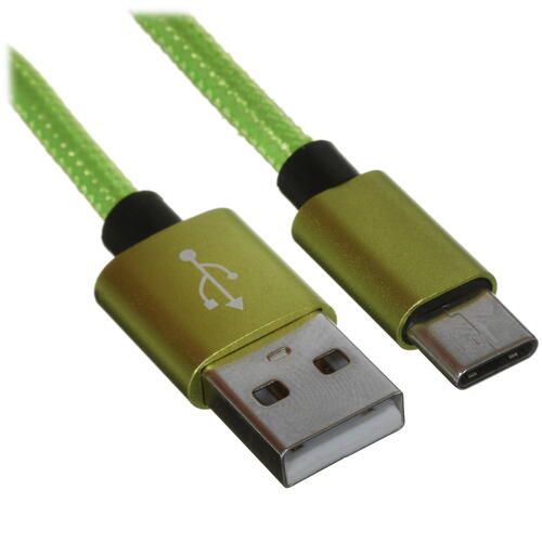 Купить Кабель круглый DEXP USB Type-C - USB 2.0 Type-A зеленый 1 м  4834178. Характеристики, отзывы и цены в Донецке
