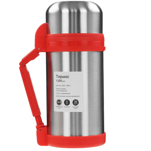 Купить Термос Relaxika 201 R201.1200.1 серебристый  9194318. Характеристики, отзывы и цены в Донецке