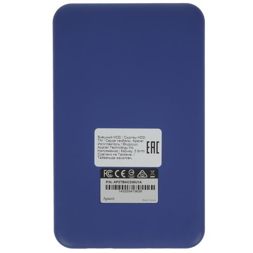 Купить 2 ТБ Внешний HDD Apacer AC236 [AP2TBAC236U-1]  5036721. Характеристики, отзывы и цены в Донецке