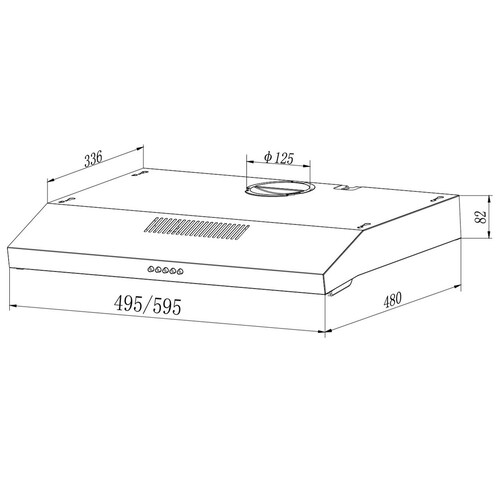 Купить Вытяжка подвесная Oasis PO-50W белый  8166183. Характеристики, отзывы и цены в Донецке
