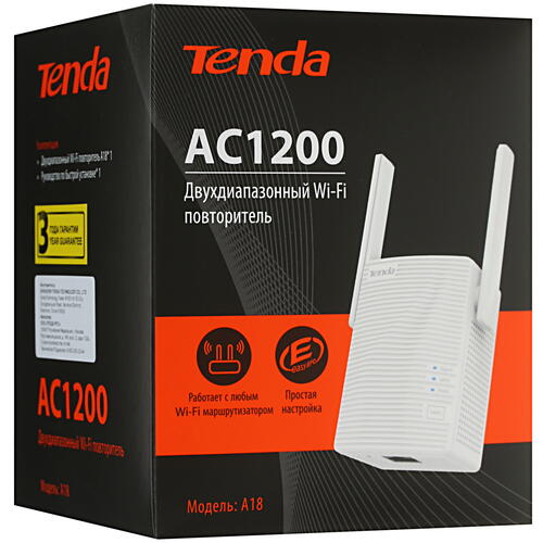 Купить Усилитель беспроводного сигнала Tenda A18  1267893. Характеристики, отзывы и цены в Донецке