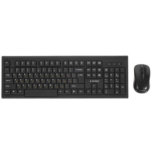 Купить Клавиатура+мышь беспроводная   Gembird KBS-8002 черный  5020194. Характеристики, отзывы и цены в Донецке