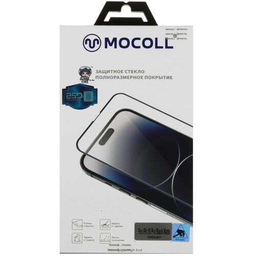 Купить Защитное стекло MOCOLL для экрана Apple iPhone 15 Pro  5470282. Характеристики, отзывы и цены в Донецке
