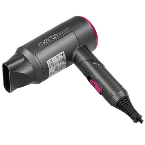 Купить Фен MARTA MT-1266 серый/розовый  9058739. Характеристики, отзывы и цены в Донецке