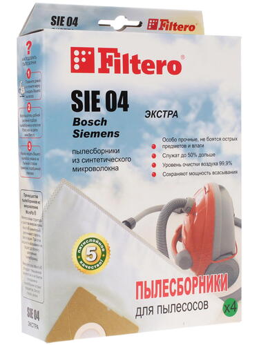 Купить Мешок-пылесборник Filtero SIE 04 Экстра белый  6678381. Характеристики, отзывы и цены в Донецке