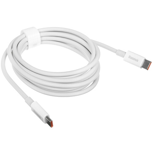 Купить Кабель круглый Baseus USB Type-C - USB Type-C белый 2 м  9260776. Характеристики, отзывы и цены в Донецке