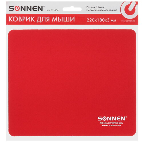 Купить Коврик SONNEN "RED"  красный  9213048. Характеристики, отзывы и цены в Донецке