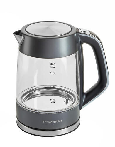 Купить Электрочайник Thomson GLASS K20ES-2002 GRAY серый  9099277. Характеристики, отзывы и цены в Донецке