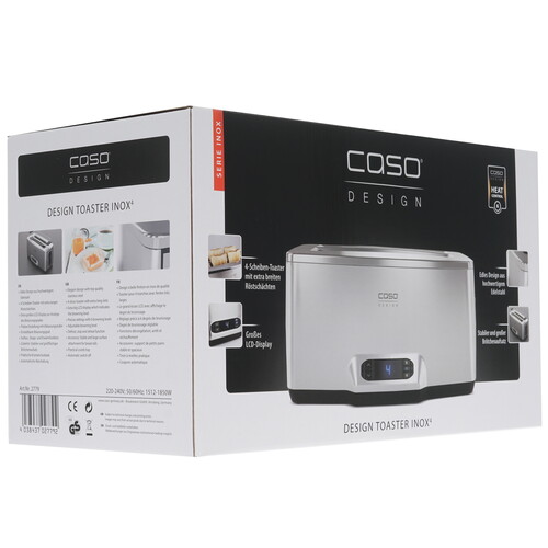 Купить Тостер CASO Inox 4 серебристый  8117470. Характеристики, отзывы и цены в Донецке