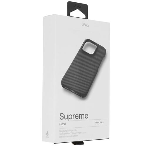 Купить Накладка  uBear Supreme Kevlar для Apple iPhone 15 Pro черный/серый  5460645. Характеристики, отзывы и цены в Донецке