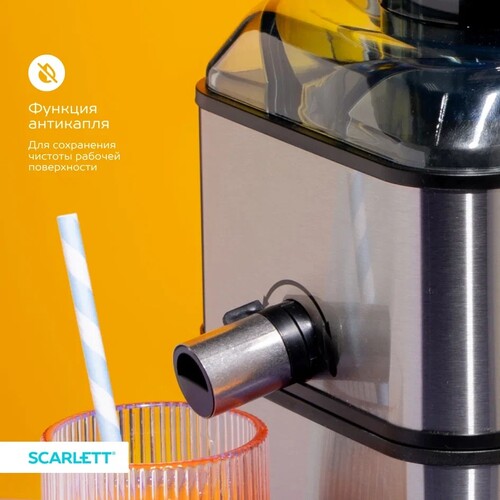 Купить Соковыжималка электрическая Scarlett SC-JE50S64 серебристый  9276015. Характеристики, отзывы и цены в Донецке