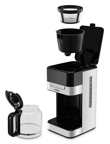 Купить Кофеварка капельная Kitfort КТ-7203 черный  9110294. Характеристики, отзывы и цены в Донецке