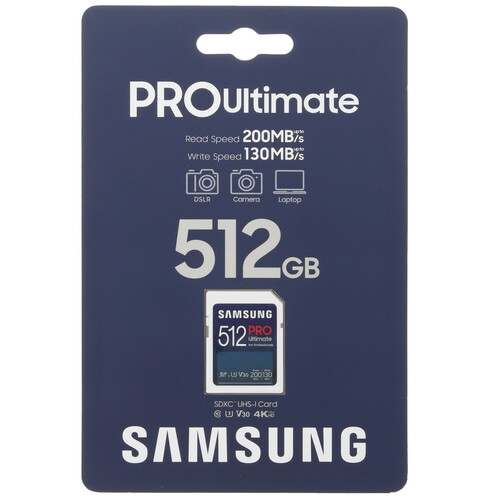 Купить Карта памяти Samsung PRO Ultimate SDXC 512 ГБ  5465059. Характеристики, отзывы и цены в Донецке
