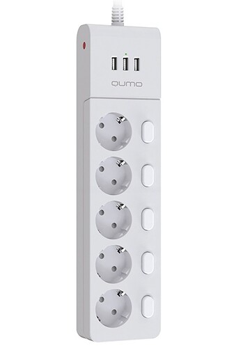 Купить Сетевой фильтр QUMO Power Bar PRO 6SP4U белый  9154040. Характеристики, отзывы и цены в Донецке
