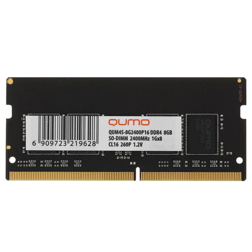 Купить Оперативная память SODIMM QUMO [QUM4S-8G2400P16] 8 ГБ  1112527. Характеристики, отзывы и цены в Донецке