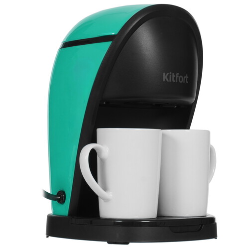 Купить Кофеварка капельная Kitfort КТ-7188-2 зеленый  9083339. Характеристики, отзывы и цены в Донецке