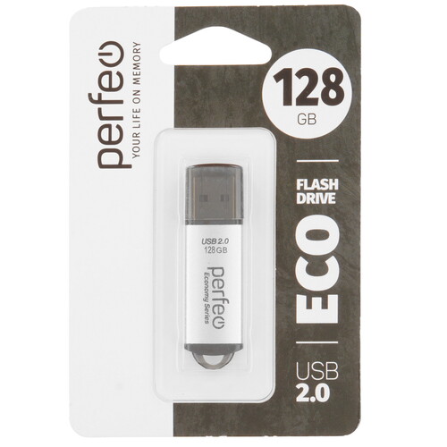 Купить Память USB Flash 128 ГБ Perfeo E01 Economy Series [PF-E01S128ES]  9209088. Характеристики, отзывы и цены в Донецке