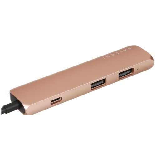 Купить Док-станция Satechi Slim Aluminum Type-C Multi-Port Adapter with Type-C Charging золотистый  5470202. Характеристики, отзывы и цены в Донецке