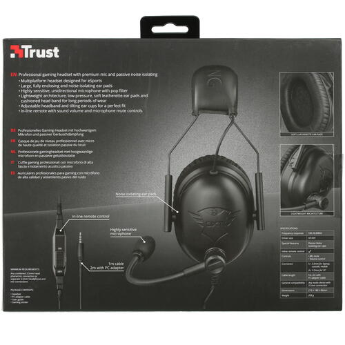 Купить Проводные наушники Trust GXT444 WAYMAN черный 2021  5366485. Характеристики, отзывы и цены в Донецке