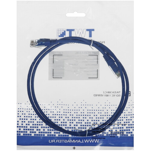 Купить Патч-корд Lanmaster TWT-45-45-1.0-BL  5327319. Характеристики, отзывы и цены в Донецке