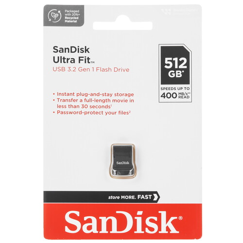Купить Память USB Flash 512 ГБ SanDisk Ultra Fit  5470881. Характеристики, отзывы и цены в Донецке