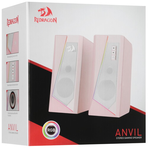 Купить Колонки Redragon Anvil розовый  9204503. Характеристики, отзывы и цены в Донецке