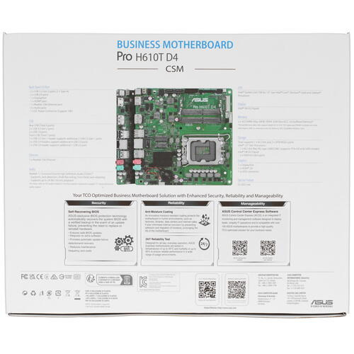 Купить Материнская плата ASUS Pro H610T D4-CSM  5073476. Характеристики, отзывы и цены в Донецке