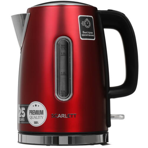 Купить Электрочайник Scarlett SC-EK21S83 красный  4834439. Характеристики, отзывы и цены в Донецке