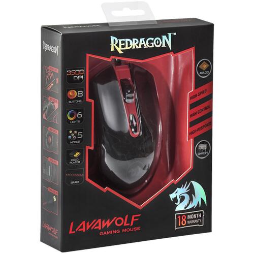 Купить Мышь проводная Redragon Lavawolf  1027735. Характеристики, отзывы и цены в Донецке