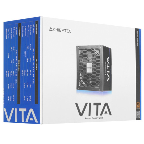 Купить Блок питания Chieftec Vita 750W [BPX-750-S] черный  5486882. Характеристики, отзывы и цены в Донецке