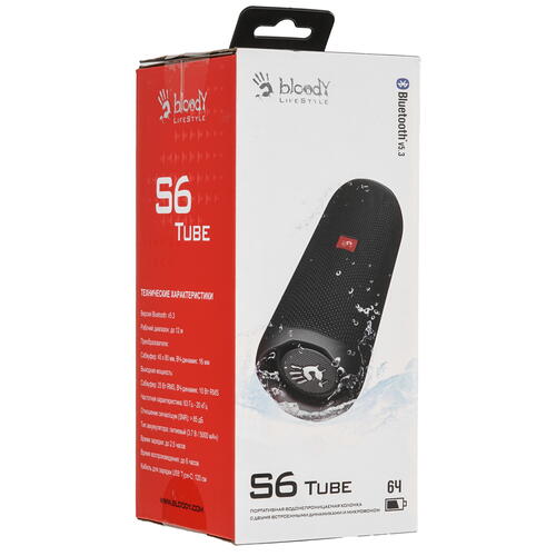 Купить Портативная колонка A4Tech Bloody S6 Tube, черный  5438032. Характеристики, отзывы и цены в Донецке