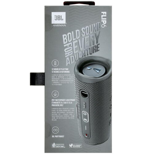Купить Портативная колонка JBL Flip 6, серый  5054663. Характеристики, отзывы и цены в Донецке
